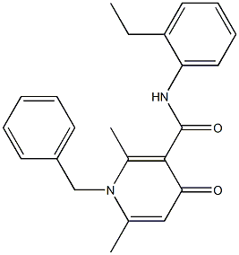 N-(2-Ethylphenyl)-1-benzyl-2,6-dimethyl-4-oxo-1,4-dihydro-3-pyridinecarboxamide Struktur