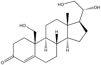 (20R)-19,20,21-Trihydroxypregn-4-en-3-one Struktur