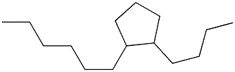 1-Butyl-2-hexylcyclopentane Struktur