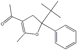 4,5-Dihydro-3-acetyl-2-methyl-5-phenyl-5-tert-butylfuran Struktur