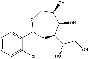 3-O,6-O-(2-Chlorobenzylidene)-D-glucitol Struktur