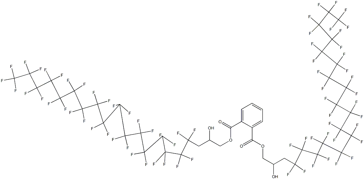 Phthalic acid di[3-(pentatriacontafluoroheptadecyl)-2-hydroxypropyl] ester Struktur