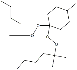 4-Methyl-1,1-bis(1,1-dimethylpentylperoxy)cyclohexane Struktur