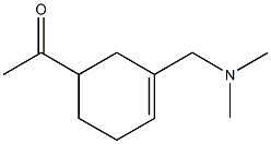 5-Acetyl-1-[(dimethylamino)methyl]-1-cyclohexene Struktur