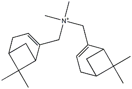 Bis[(6,6-dimethylbicyclo[3.1.1]hept-2-en-2-yl)methyl]dimethylaminium Struktur