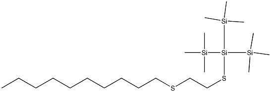 Tris(trimethylsilyl)[2-(decylthio)ethylthio]silane Struktur