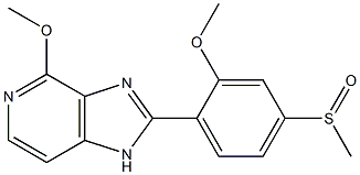 4-Methoxy-2-(2-methoxy-4-methylsulfinylphenyl)-1H-imidazo[4,5-c]pyridine Struktur