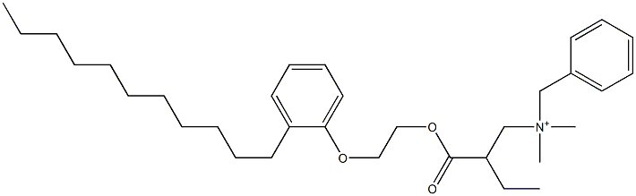 N,N-Dimethyl-N-benzyl-N-[2-[[2-(2-undecylphenyloxy)ethyl]oxycarbonyl]butyl]aminium Struktur