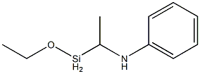 Ethoxy[1-(phenylamino)ethyl]silane Struktur