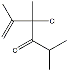 4-Chloro-2,4,5-trimethyl-5-hexen-3-one Struktur