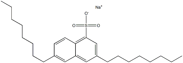 3,6-Dioctyl-1-naphthalenesulfonic acid sodium salt Struktur