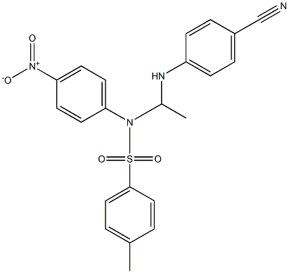 N-[1-[(4-Cyanophenyl)amino]ethyl]-N-(4-nitrophenyl)-4-methylbenzenesulfonamide Struktur