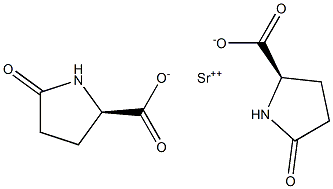 Bis[(2R)-5-oxopyrrolidine-2-carboxylic acid]strontium salt Struktur