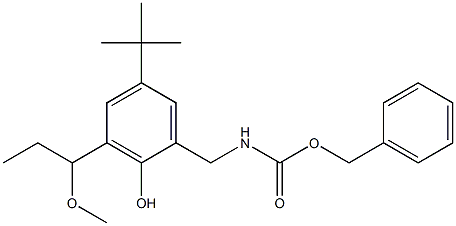 5-tert-Butyl-2-hydroxy-3-(1-methoxypropyl)benzylcarbamic acid benzyl ester Struktur