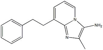 3-Amino-2-methyl-8-(2-phenylethyl)imidazo[1,2-a]pyridine Struktur