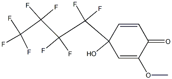 4-(Nonafluorobutyl)-4-hydroxy-2-methoxy-2,5-cyclohexadien-1-one Struktur