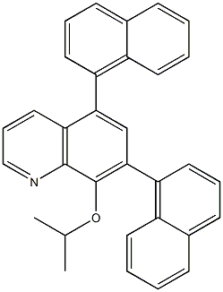 8-(Isopropyloxy)-5,7-bis(1-naphtyl)quinoline Struktur