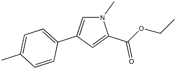 1-Methyl-4-(4-methylphenyl)-1H-pyrrole-2-carboxylic acid ethyl ester Struktur