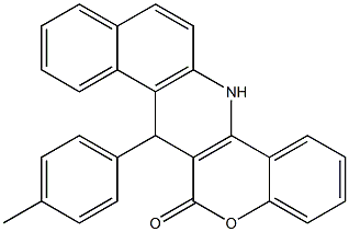 7,14-Dihydro-7-(4-methylphenyl)-6H-benzo[f][1]benzopyrano[4,3-b]quinolin-6-one Struktur