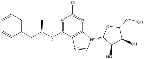 2-Chloro-N-[(R)-1-methyl-2-phenylethyl]adenosine Struktur