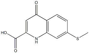 7-Methylthio-1,4-dihydro-4-oxoquinoline-2-carboxylic acid Struktur