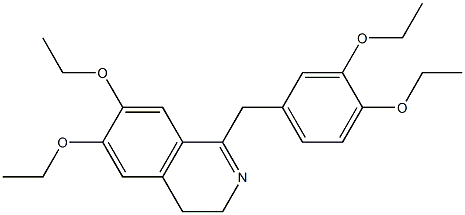 1-(3,4-Diethoxybenzyl)-6,7-diethoxy-3,4-dihydroisoquinoline Struktur