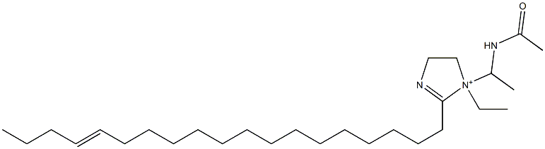 1-[1-(Acetylamino)ethyl]-1-ethyl-2-(15-nonadecenyl)-2-imidazoline-1-ium Struktur