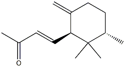 (3E)-4-[(1S,5S)-5,6,6-Trimethyl-2-methylenecyclohexane-1-yl]-3-butene-2-one Struktur