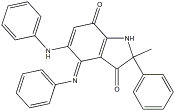 5-Phenylamino-4-phenylimino-2-methyl-2-phenyl-1H-indole-3,7(2H,4H)-dione Struktur