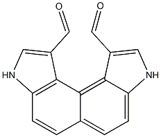 3,8-Dihydroindolo[4,5-e]indole-1,10-dicarbaldehyde Struktur