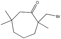 2-Bromomethyl-2,6,6-trimethylcycloheptanone Struktur