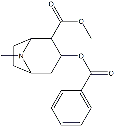 3-(Benzoyloxy)tropane-2-carboxylic acid methyl ester Struktur