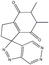 5,6-Dimethylspiro[indane-1,3'-[3H]pyrazolo[3,4-d]pyridazine]-4,7(5H,6H)-dione Struktur