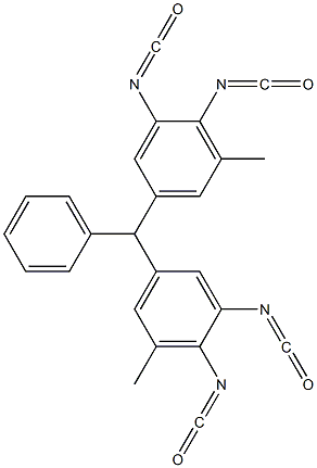 Bis(3,4-diisocyanato-5-methylphenyl)phenylmethane Struktur