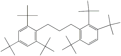 1-(2,3,6-Tri-tert-butylphenyl)-3-(2,4,6-tri-tert-butylphenyl)propane Struktur