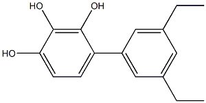 4-(3,5-Diethylphenyl)benzene-1,2,3-triol Struktur