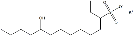 10-Hydroxytetradecane-3-sulfonic acid potassium salt Struktur