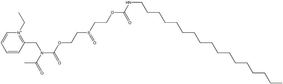 2-[N-Acetyl-N-[2-[2-(heptadecylcarbamoyloxy)ethylsulfinyl]ethoxycarbonyl]aminomethyl]-1-ethylpyridinium Struktur