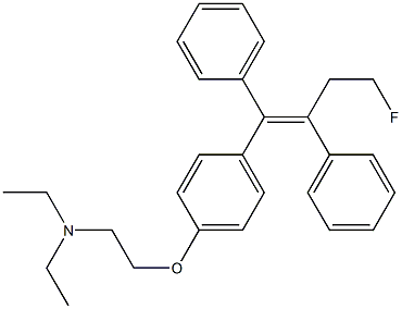 2-[4-[Z-1,2-Diphenyl-4-fluoro-1-butenyl]phenoxy]-N,N-diethylethanamine Struktur