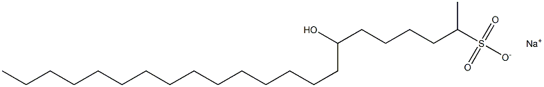 7-Hydroxydocosane-2-sulfonic acid sodium salt Struktur