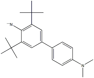 4'-(Dimethylamino)-3,5-di-tert-butylbiphenyl-4-aminylium Struktur