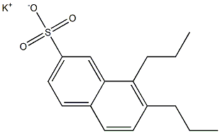 7,8-Dipropyl-2-naphthalenesulfonic acid potassium salt Struktur