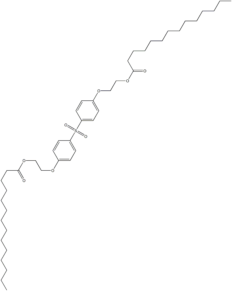 Bis[4-[2-(tetradecanoyloxy)ethoxy]phenyl] sulfone Struktur