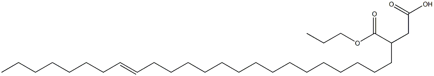 3-(16-Tetracosenyl)succinic acid 1-hydrogen 4-propyl ester Struktur