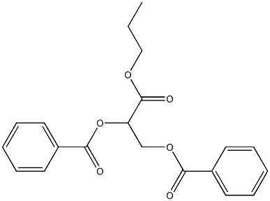 (-)-2-O,3-O-Dibenzoyl-D-glyceric acid propyl ester Struktur