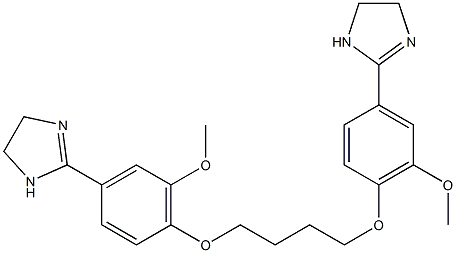 2,2'-[Butane-1,4-diylbisoxybis(3-methoxy-4,1-phenylene)]di(1-imidazoline) Struktur