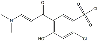 2-Chloro-4-hydroxy-5-(3-dimethylaminopropenoyl)benzenesulfonic acid chloride Struktur