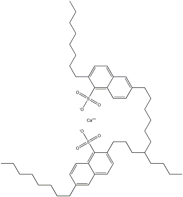 Bis(2,6-dioctyl-1-naphthalenesulfonic acid)calcium salt Struktur