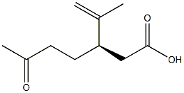 [R,(-)]-3-Isopropenyl-6-oxoheptanoic acid Struktur