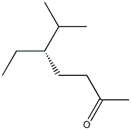 [S,(-)]-5-Ethyl-6-methyl-2-heptanone Struktur